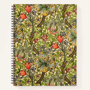 William Morris Golden Lily Vintages Blumendesign Notizbuch