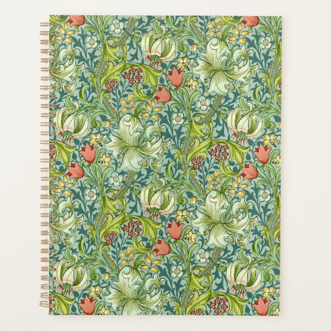 William Morris Golden Lily Vintages Blumendesign Planer (Vorderseite)