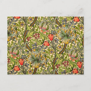William Morris Golden Lily Vintages Blumendesign Postkarte