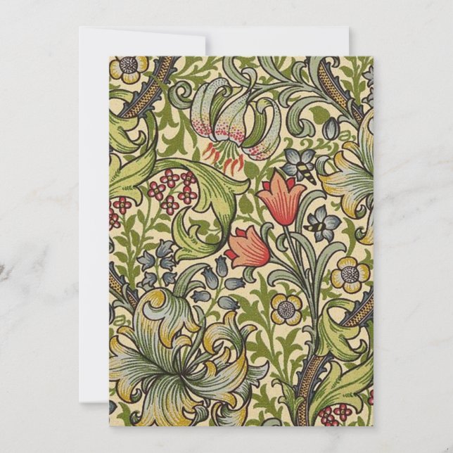 William Morris Golden Living Relected Pattern Einladung (Vorderseite)