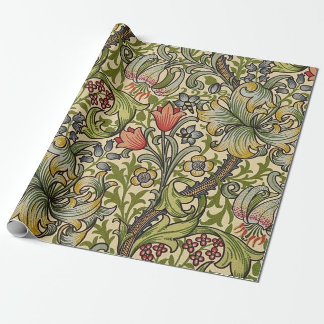 William Morris Golden Living Relected Pattern Geschenkpapier (Ungerollt)