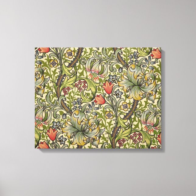 William Morris Golden Living Relected Pattern Leinwanddruck (Vorderseite)