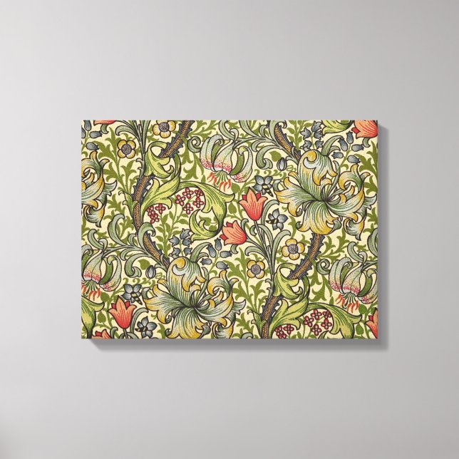 William Morris Golden Living Relected Pattern Leinwanddruck (Vorderseite)