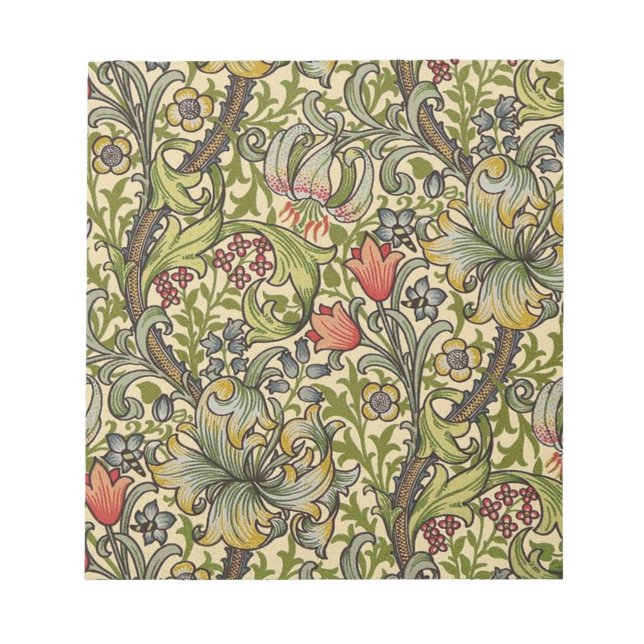 William Morris Golden Living Relected Pattern Notizblock (Vorderseite)