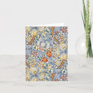 William Morris Goldene Lilie gefaltete Karte