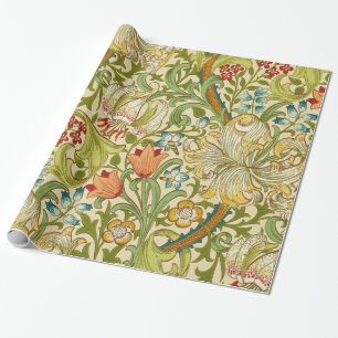 William Morris Goldene Lilie Vintage Prä-Rafaeliti Geschenkpapier
