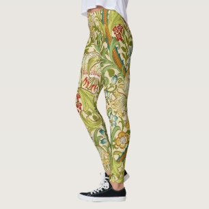 William Morris Goldene Lilie Vintage Prä-Rafaeliti Leggings