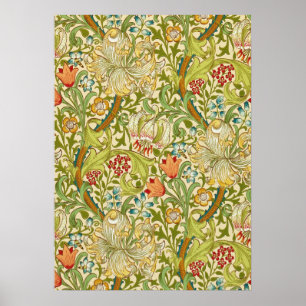 William Morris Goldene Lilie Vintage Prä-Rafaeliti Poster