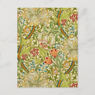 William Morris Goldene Lilie Vintage Prä-Rafaeliti Postkarte