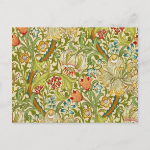 William Morris Goldene Lilie Vintage Prä-Rafaeliti Postkarte