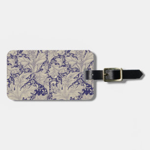 William Morris Goldlack Muster Antique Blau Gepäckanhänger