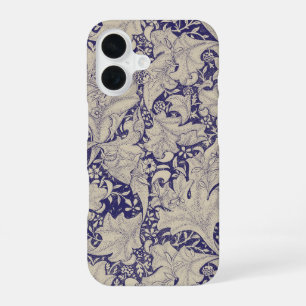 William Morris Goldlack Muster Antique Blau iPhone 16 Hülle