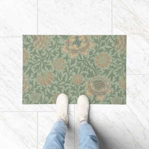 William Morris Grafton Blumenmuster Salbeigrün  Fußmatte