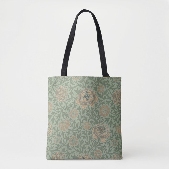 William Morris Grafton Blummenmuster Salbeigrün  (Vorderseite)