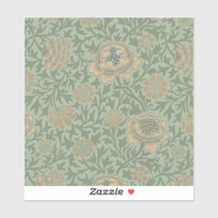 William Morris Grafton Blummenmuster Salbeigrün  Aufkleber