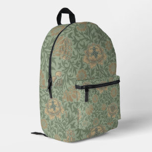 William Morris Grafton Blummenmuster Salbeigrün Bedruckter Rucksack