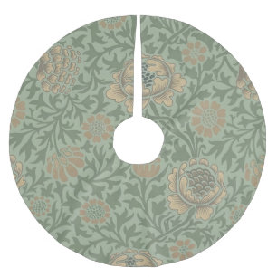 William Morris Grafton Blummenmuster Salbeigrün Polyester Weihnachtsbaumdecke