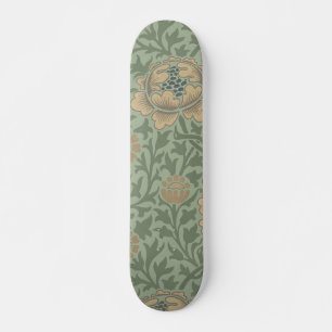 William Morris Grafton Blummenmuster Salbeigrün Skateboard
