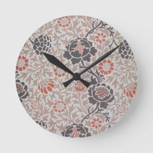 William Morris Grafton Botanische Kunstgestaltung Runde Wanduhr