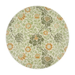William Morris Grafton Sage Grünes Blumenmuster Schneidebrett