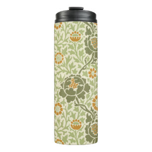 William Morris Grafton Salbei Grünes Blumenmuster Thermosbecher