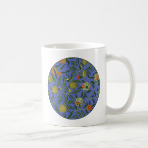 William Morris Granatapfel Blaue Farbige Tapete Kaffeetasse