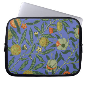 William Morris Granatapfel Blaue Farbige Tapete Laptopschutzhülle