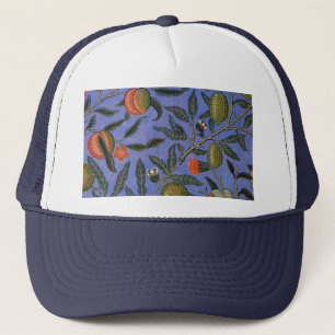 William Morris Granatapfel Blaue Farbige Tapete Truckerkappe