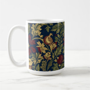 William Morris Granatapfel Blumen Navy Muster Kaffeetasse