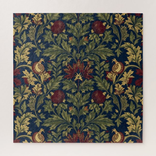 William Morris Granatapfel Blumen Navy Muster Puzzle (Vertikal)