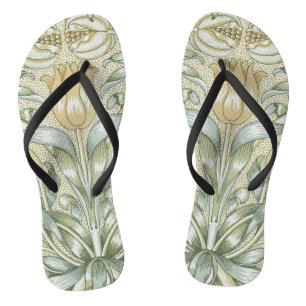 William Morris Granatapfel-Muster Antike Lilie Flip Flops