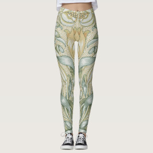 William Morris Granatapfel-Muster Antike Lilie Leggings