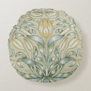 William Morris Granatapfel-Muster Antike Lilie Rundes Kissen