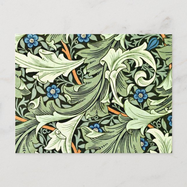 William Morris - Granville, blau und grün groß Postkarte (Vorderseite)