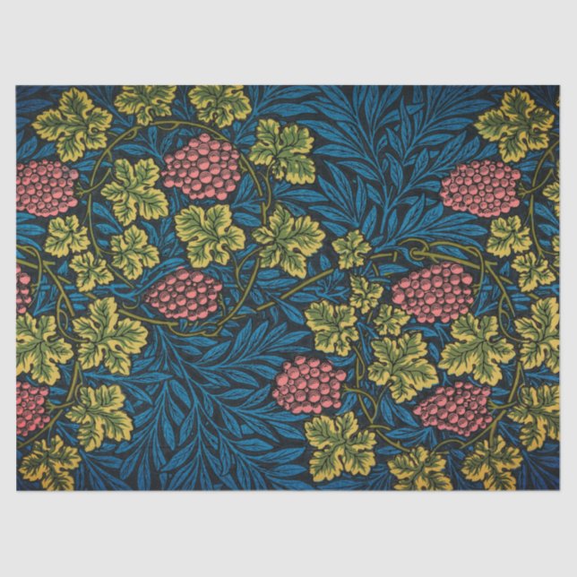 William Morris GRAPE PATTERN Zwirnpapier Seidenpapier (Vorderseite)