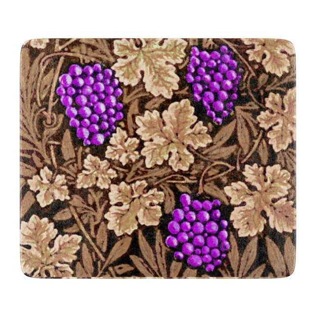 William Morris Grapevine, braun und Lila Schneidebrett (Vorderseite)