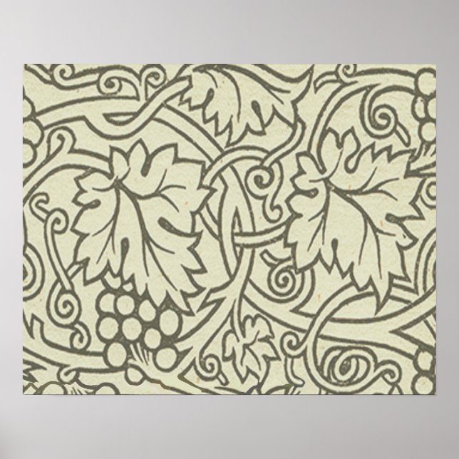 William Morris Grapevine Green Wallpaper Poster (Vorne)