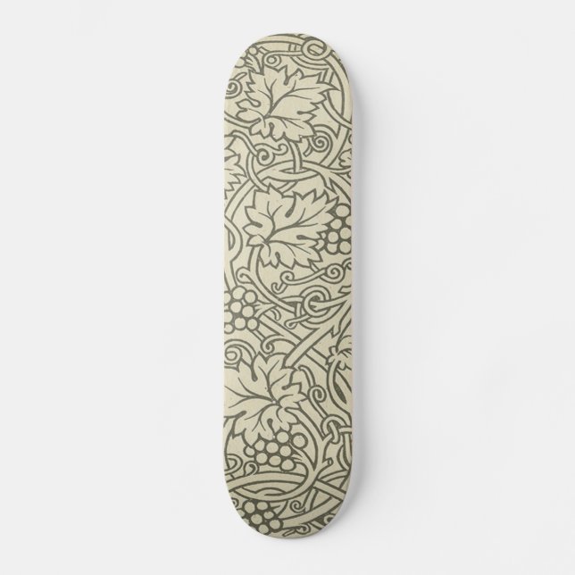 William Morris Grapevine Green Wallpaper Skateboard (Vorderseite)