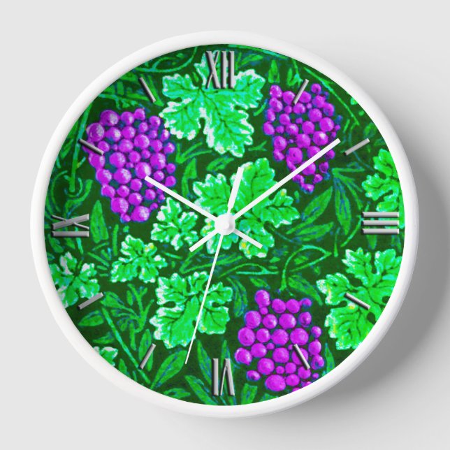 William Morris Grapevine, Lila und grün Uhr (Vorderseite)
