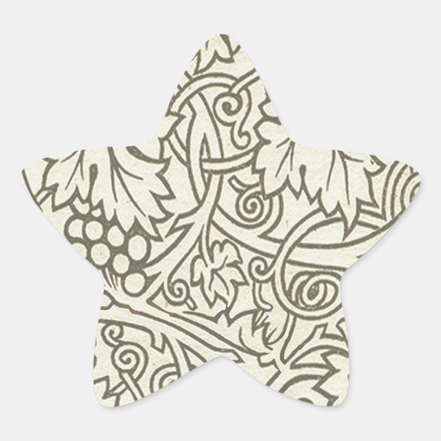 William Morris Grapevine Sage Wallpaper Stern-Aufkleber (Vorderseite)