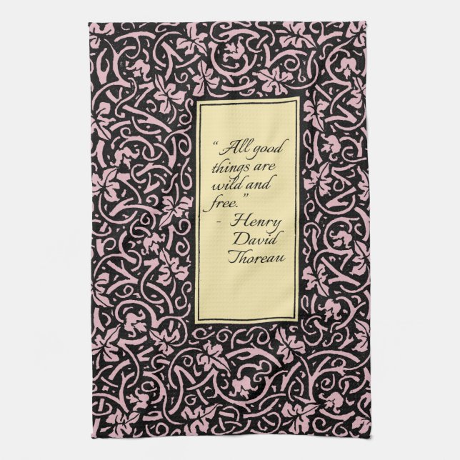 William Morris Grapevine Vine Leaf Pattern Geschirrtuch (Vertikal)