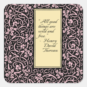 William Morris Grapevine Vine Leaf Pattern Quadratischer Aufkleber