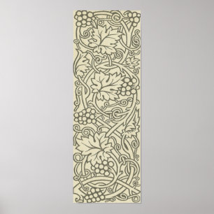William Morris grau grüne Weinreben Muster Poster