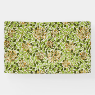 William Morris Green Honeysuckle Blumenwallpaper Banner
