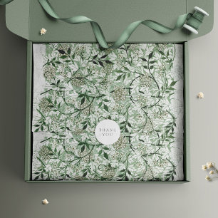 William Morris Green Pattern Design Vintag floral Seidenpapier