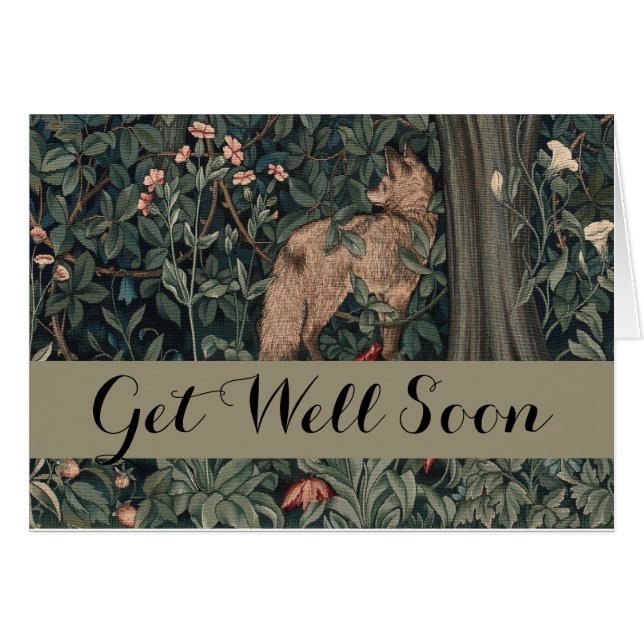 William Morris Greenery Fox Wildlife (Vorderseite (Horizontal))