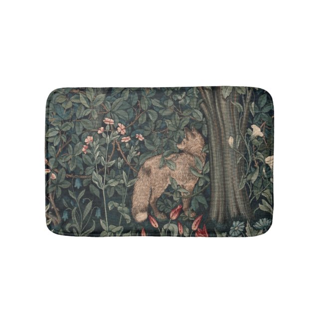 William Morris Greenery Fox Wildlife Badematte (Vorderseite)