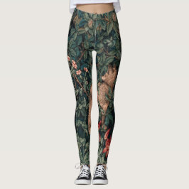 William Morris Greenery Fox Wildlife Leggings
