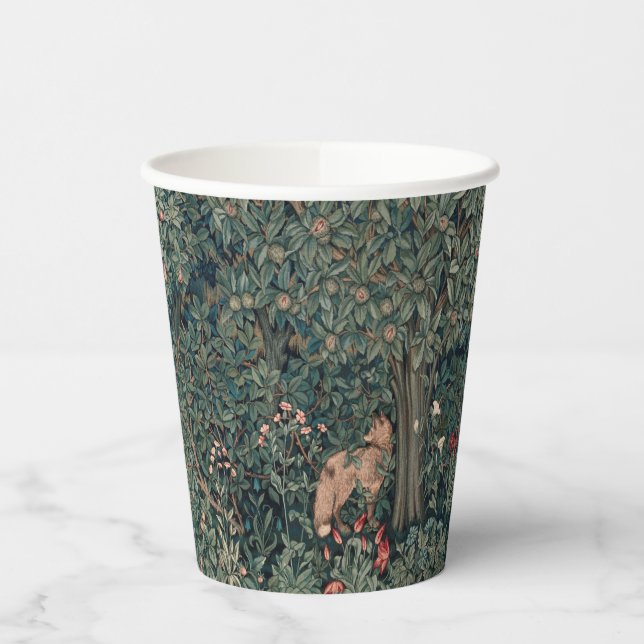 William Morris Greenery Fox Wildlife Pappbecher (Links)