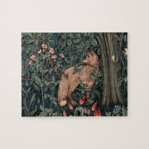 William Morris Greenery Fox Wildlife Puzzle